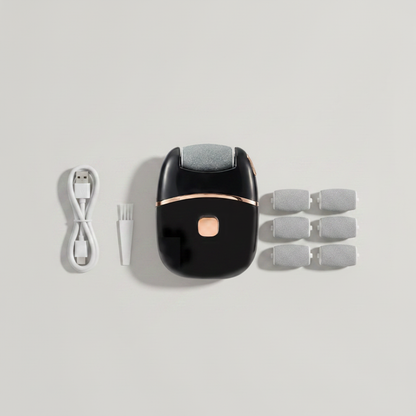 Black Electric Foot Grinder – Top Down Flat Lay