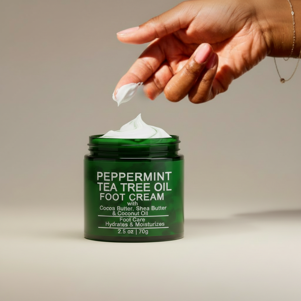 Foot Cream – Realistic Cream on Finger